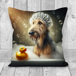 Dog In the Bath Style 2 Cushion