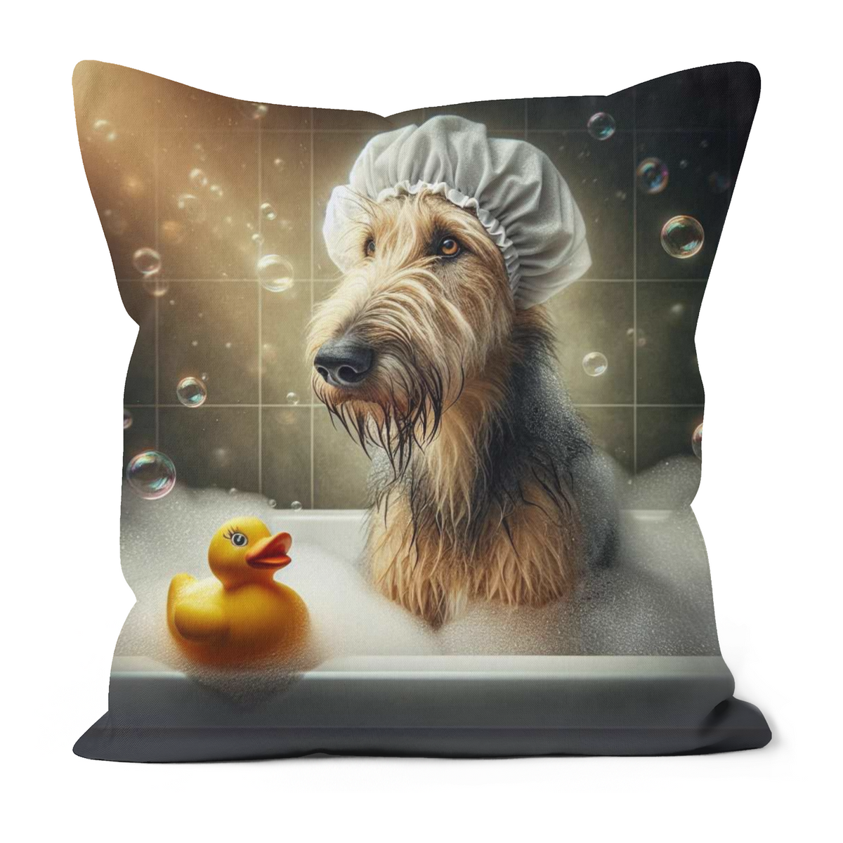 Dog In the Bath Style 2 Cushion