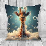 Giraffe In The Bath Cushion