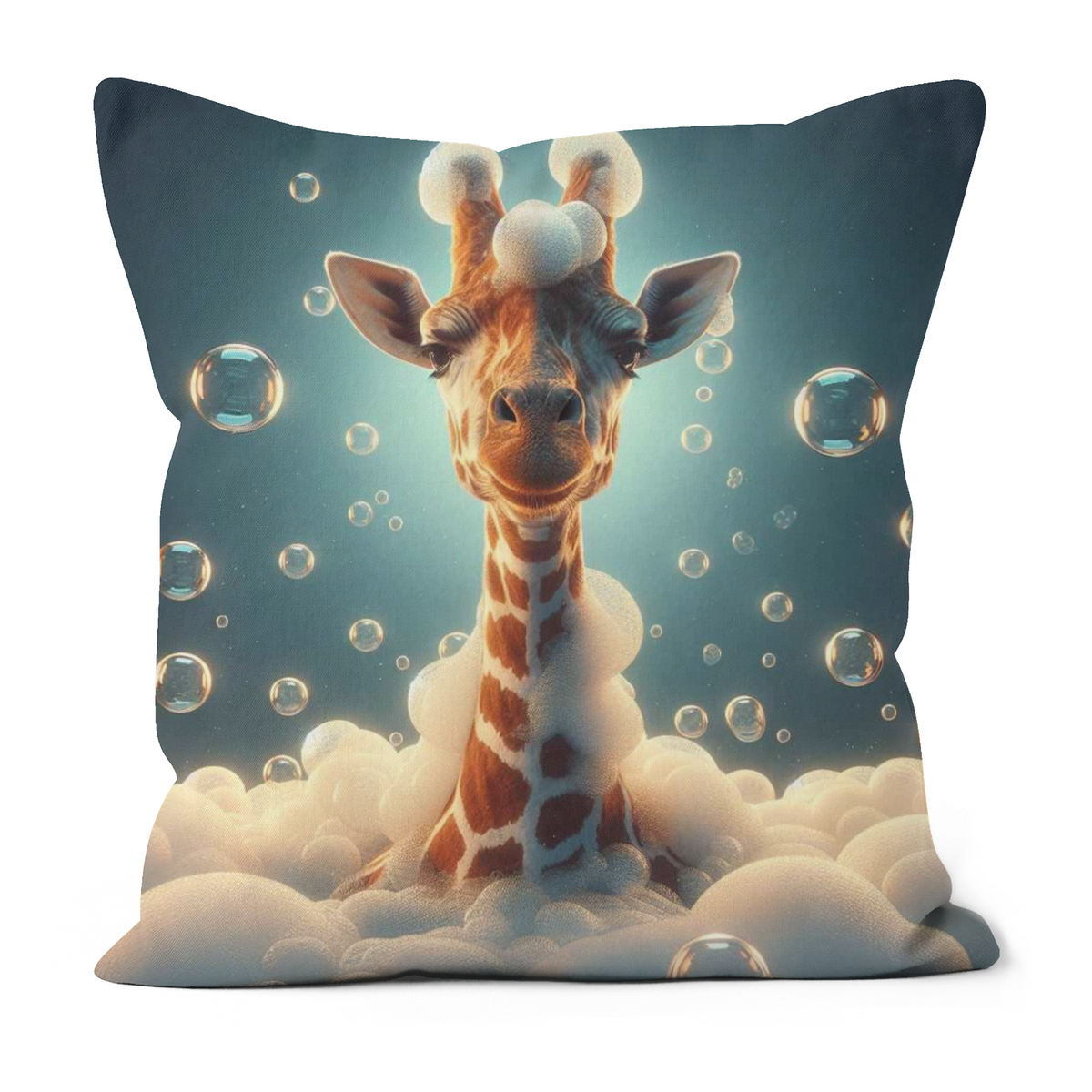 Giraffe In The Bath Cushion