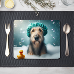 Dog In The Bath Style 1 Wooden Placemat