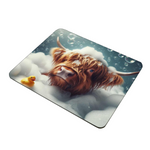 Highland Cow In The Bath Style 4 Wooden Placemat