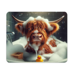 Highland Cow In The Bath Style 5 Wooden Placemat