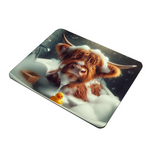 Highland Cow In The Bath Style 5 Wooden Placemat