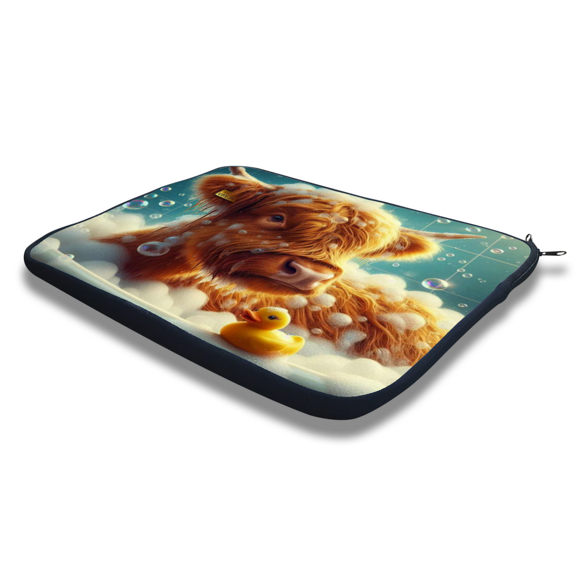 Highland Cow In Bath Style 3 Tablet Sleeve