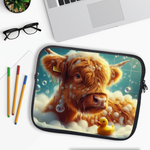 Highland Cow In Bath Style 3 Tablet Sleeve