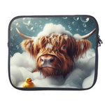 Highland Cow In Bath Style 4 Tablet Sleeve