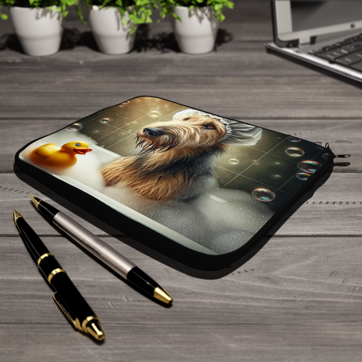 Dog In The Bath Style 2 Tablet Sleeve