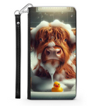 Highland Cow In Bath Style 5 Wallet Phone Case