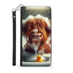 Highland Cow In Bath Style 5 Wallet Phone Case