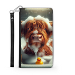 Highland Cow In Bath Style 5 Wallet Phone Case