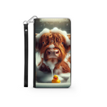 Highland Cow In Bath Style 5 Wallet Phone Case