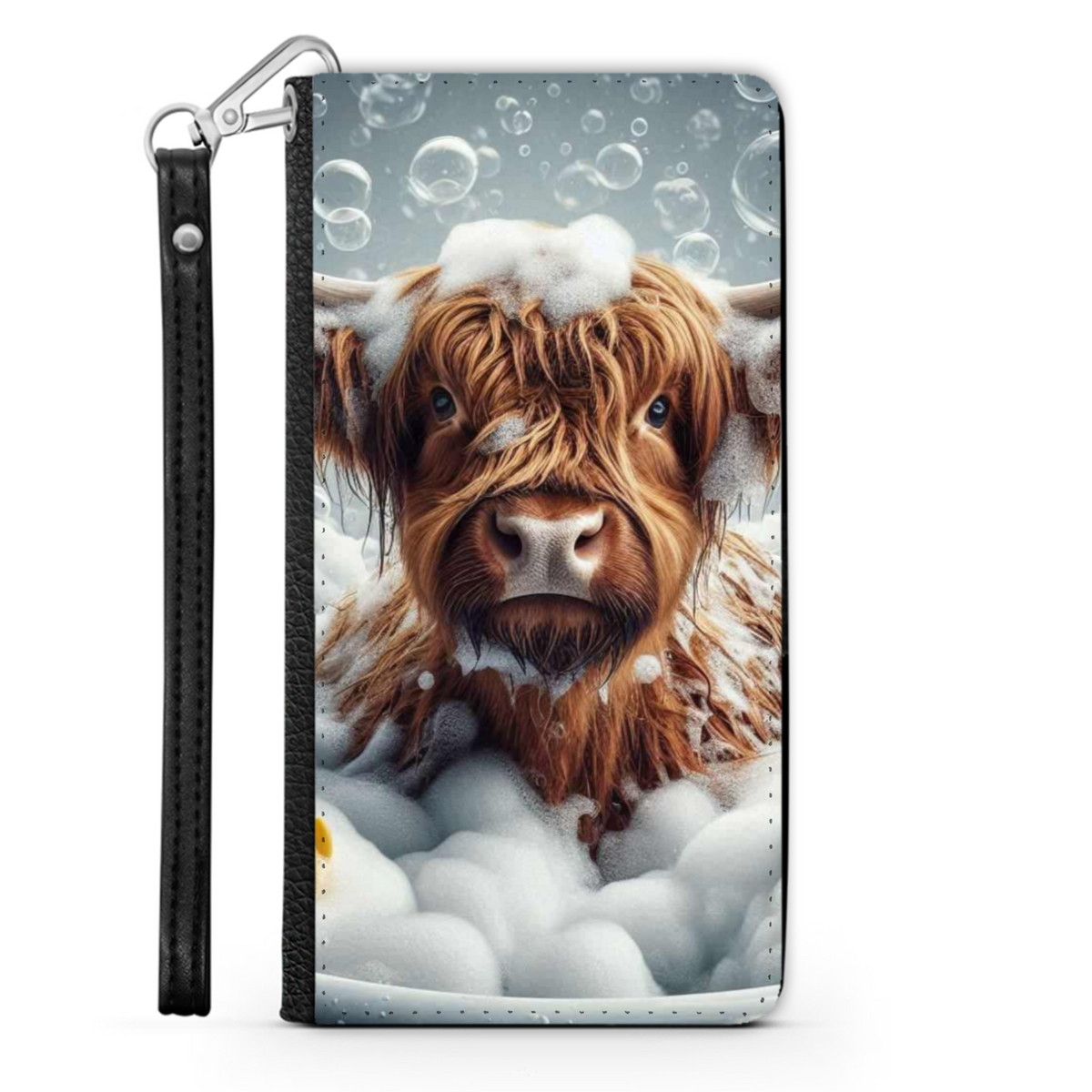 Highland Cow In Bath Style 1 Wallet Phone Case