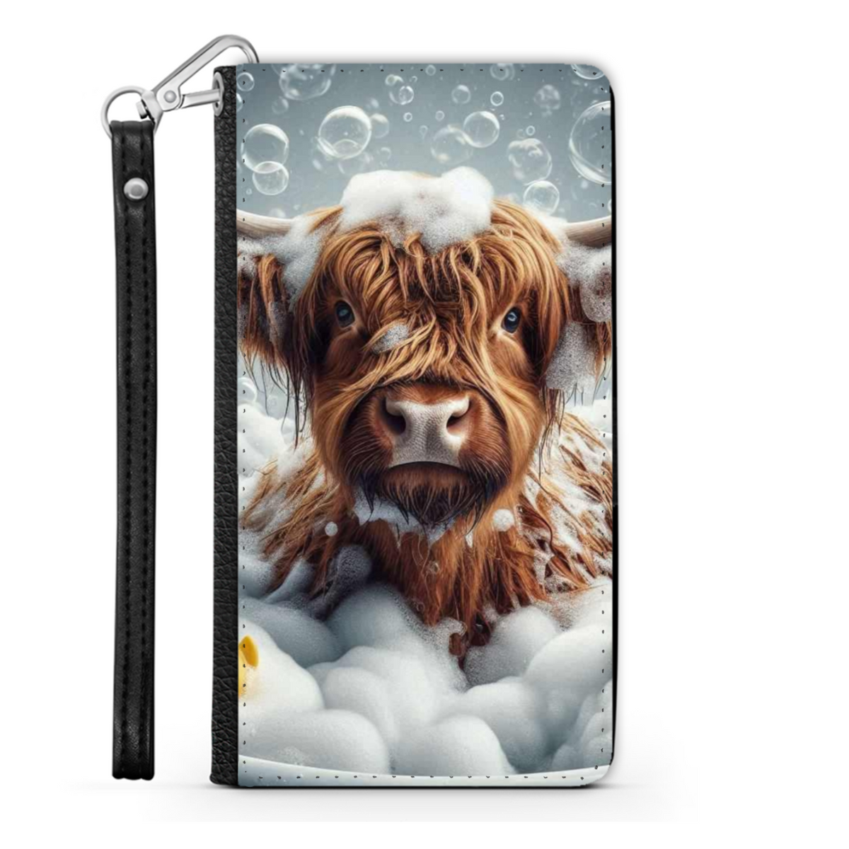 Highland Cow In Bath Style 1 Wallet Phone Case