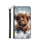 Highland Cow In Bath Style 1 Wallet Phone Case