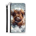 Highland Cow In Bath Style 1 Wallet Phone Case