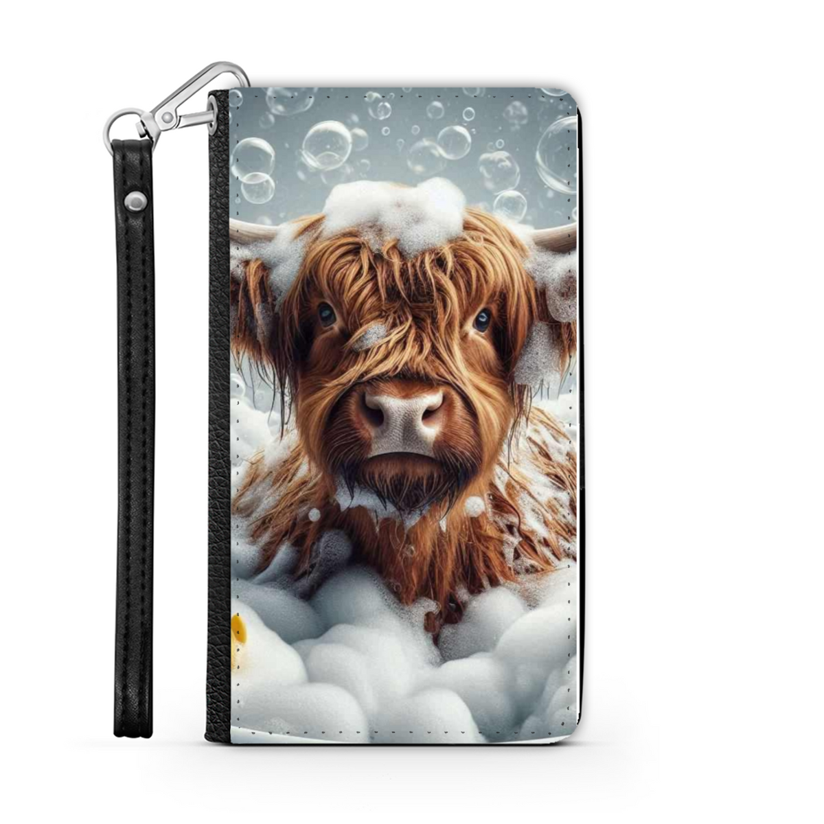 Highland Cow In Bath Style 1 Wallet Phone Case