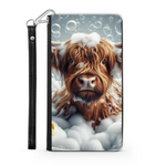 Highland Cow In Bath Style 1 Wallet Phone Case