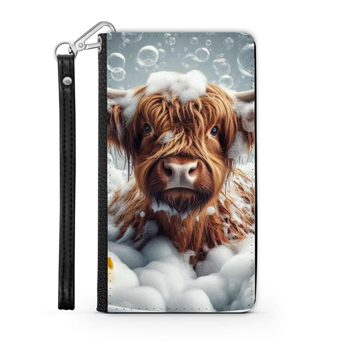 Highland Cow In Bath Style 1 Wallet Phone Case