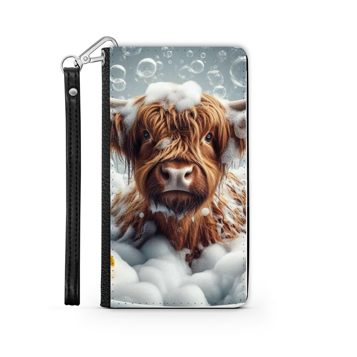 Highland Cow In Bath Style 1 Wallet Phone Case