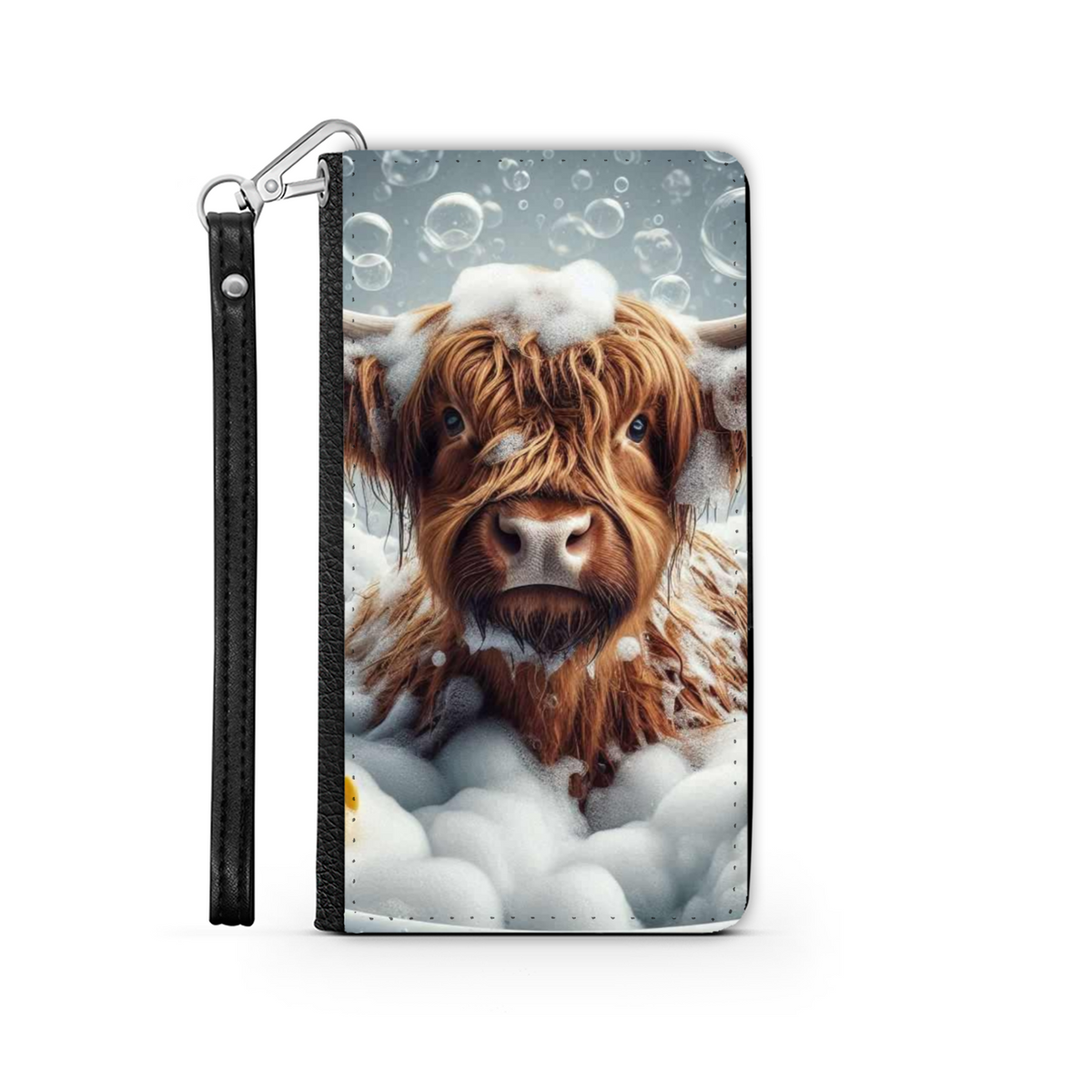 Highland Cow In Bath Style 1 Wallet Phone Case