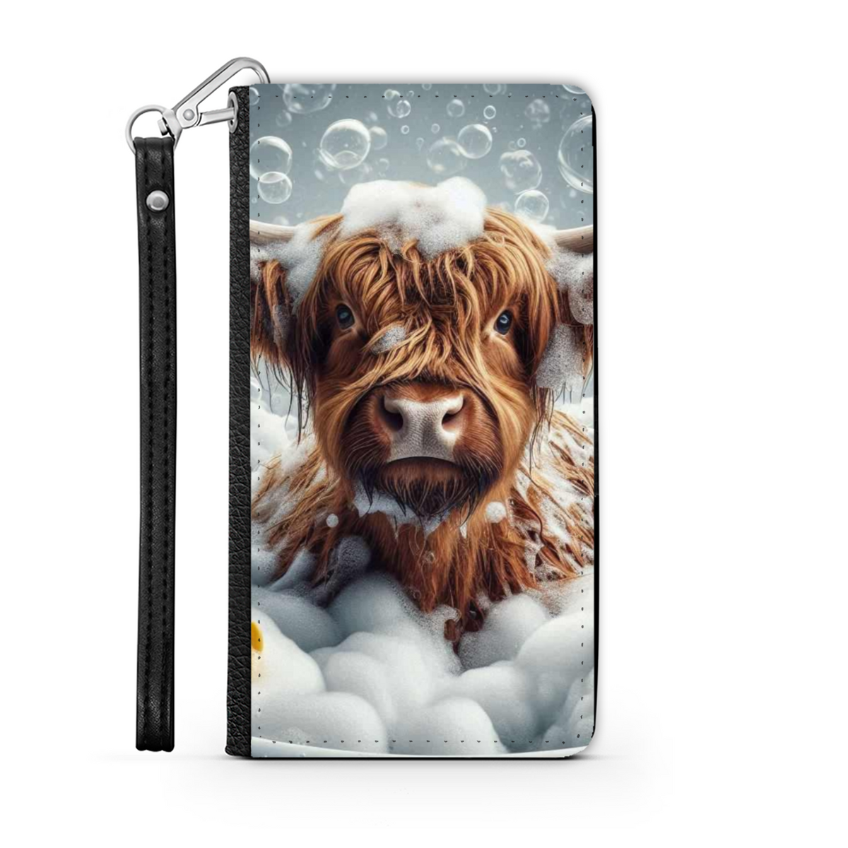 Highland Cow In Bath Style 1 Wallet Phone Case