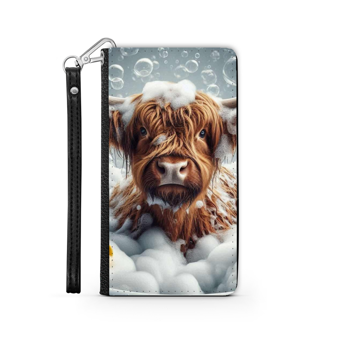 Highland Cow In Bath Style 1 Wallet Phone Case