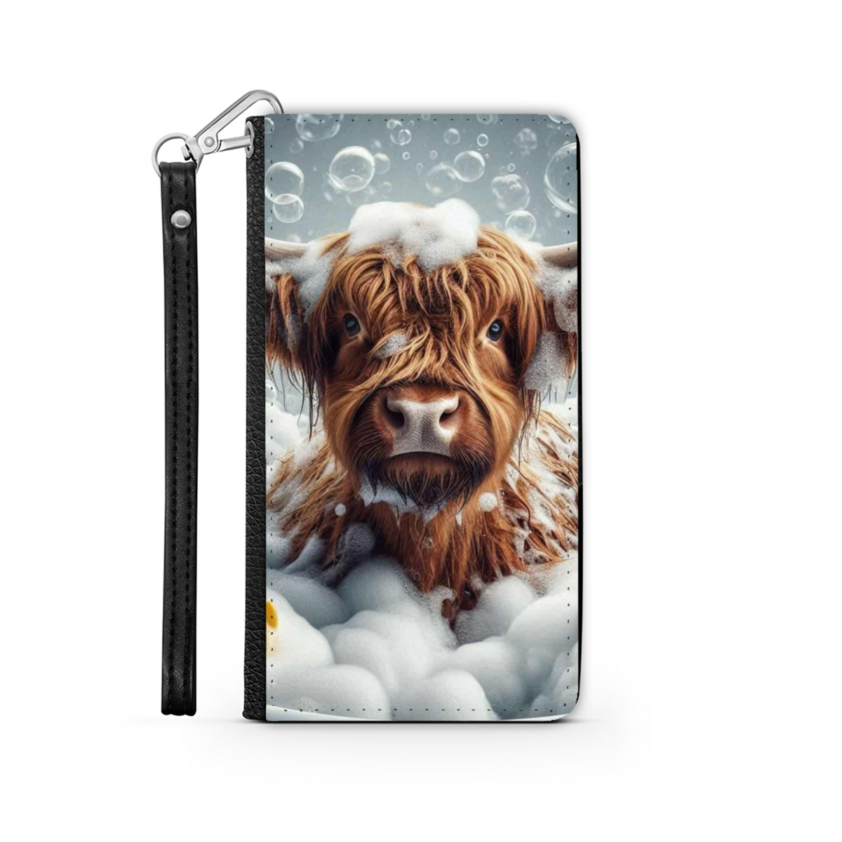 Highland Cow In Bath Style 1 Wallet Phone Case