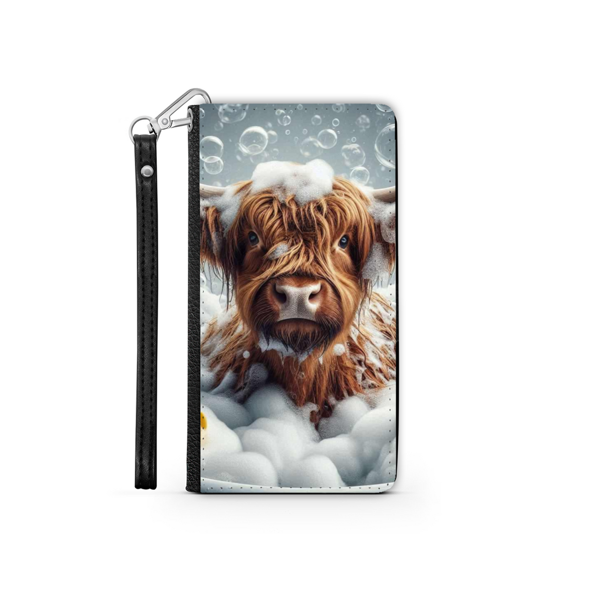 Highland Cow In Bath Style 1 Wallet Phone Case