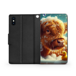 Highland Cow In Bath Style 3 Wallet Phone Case