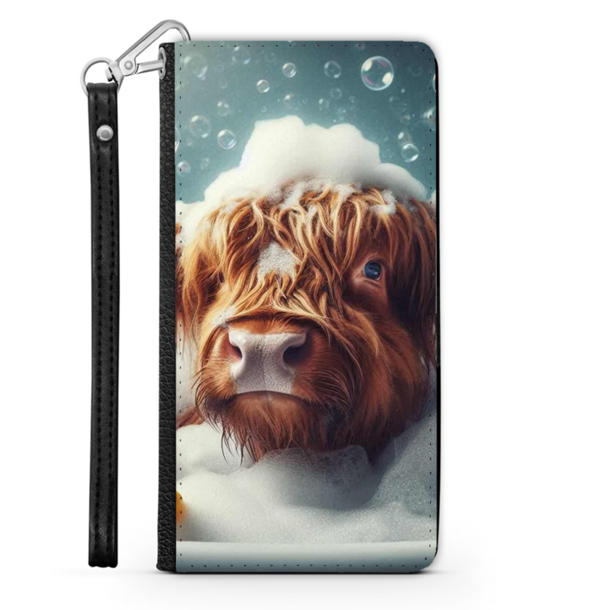 Highland Cow In Bath Style 4 Wallet Phone Case