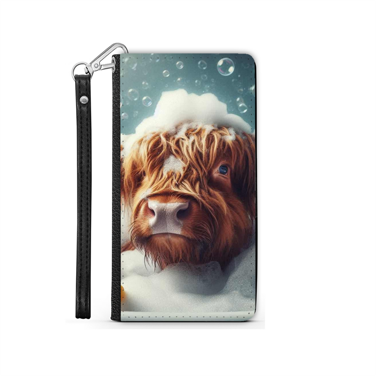 Highland Cow In Bath Style 4 Wallet Phone Case