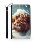 Highland Cow In Bath Style 4 Wallet Phone Case