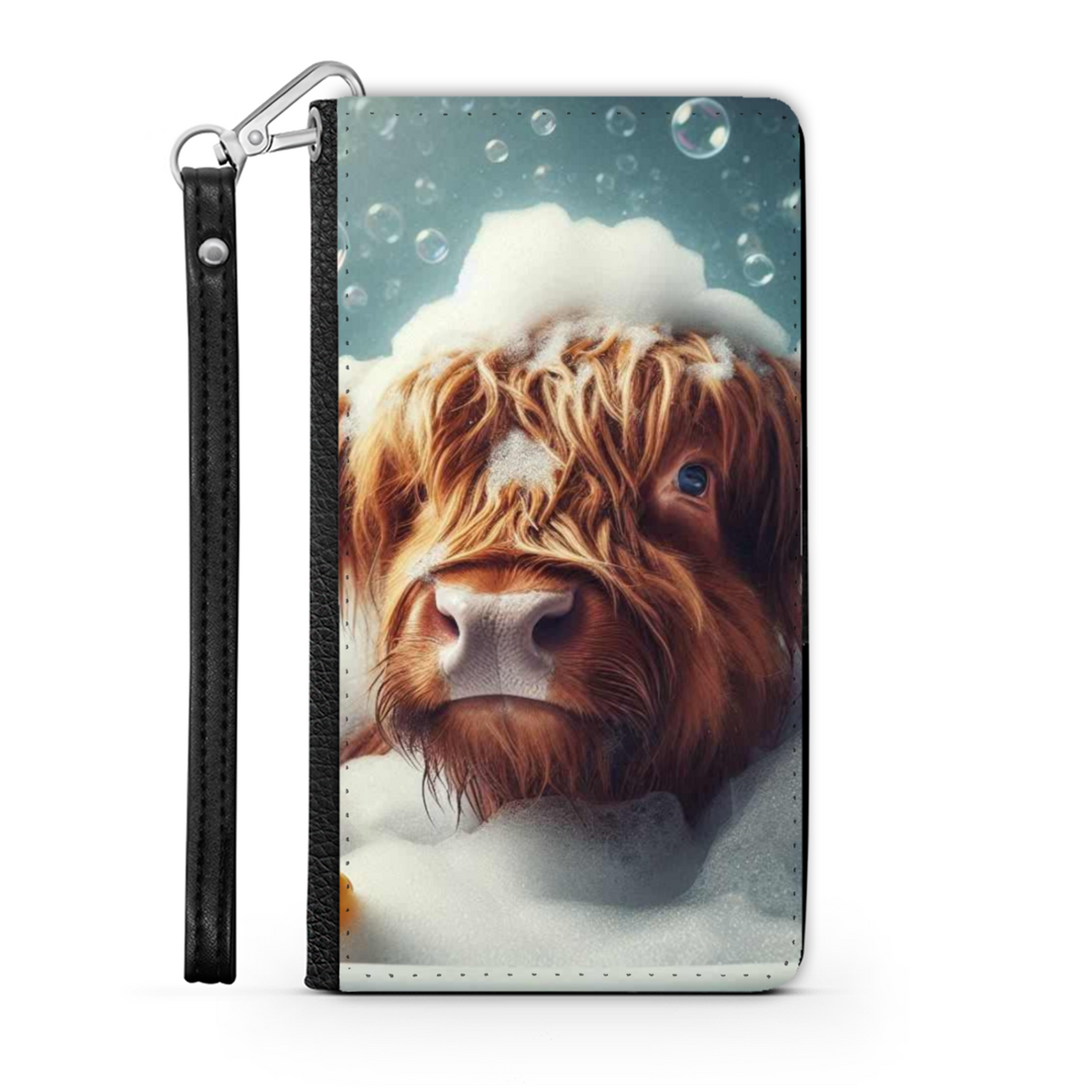 Highland Cow In Bath Style 4 Wallet Phone Case