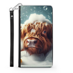 Highland Cow In Bath Style 4 Wallet Phone Case