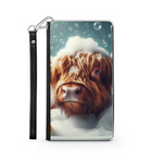 Highland Cow In Bath Style 4 Wallet Phone Case