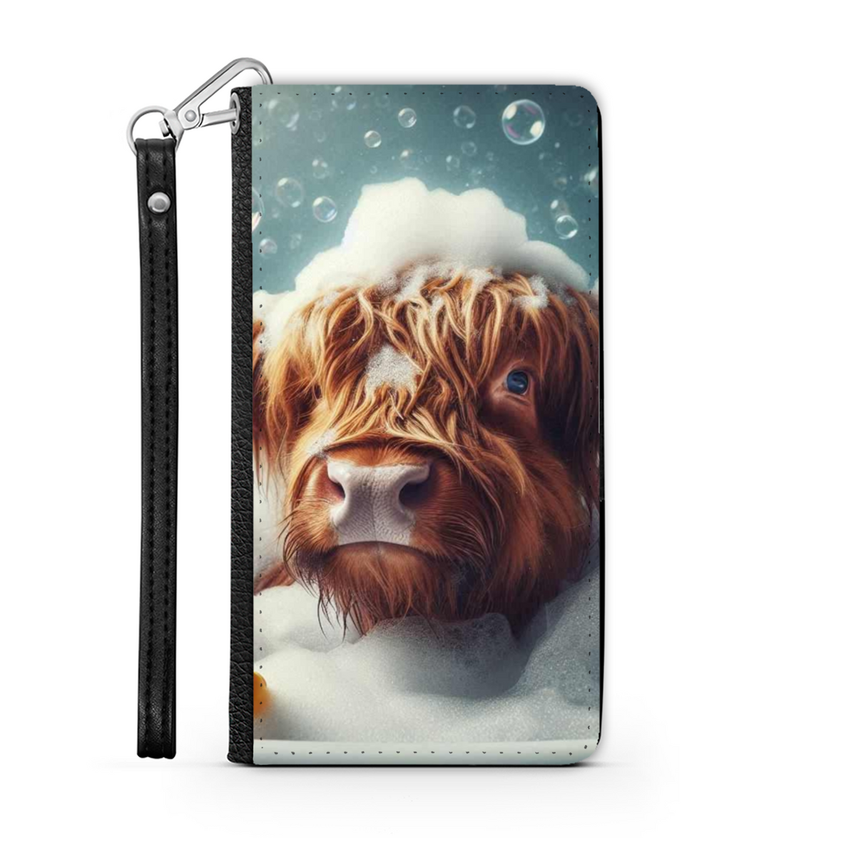 Highland Cow In Bath Style 4 Wallet Phone Case