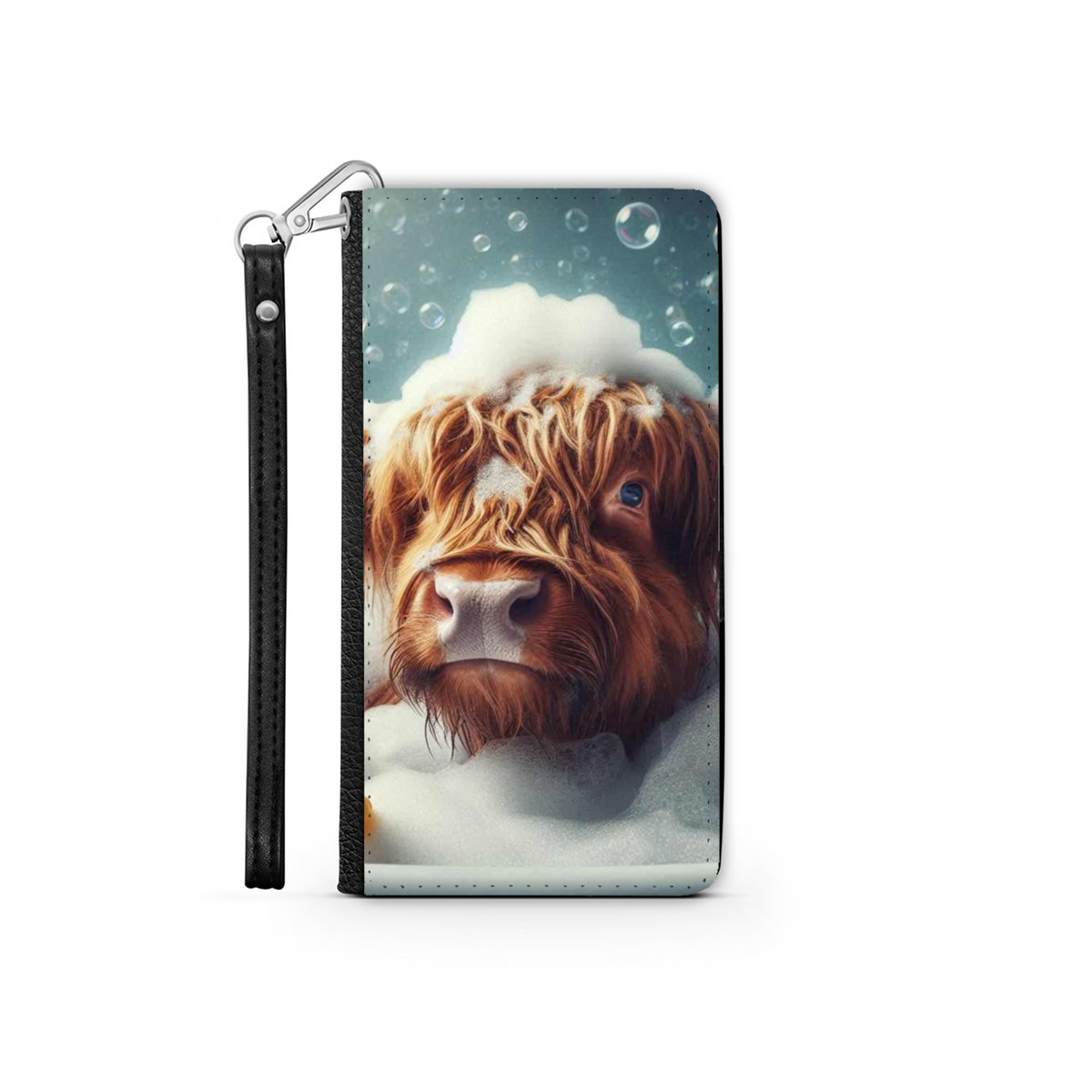 Highland Cow In Bath Style 4 Wallet Phone Case