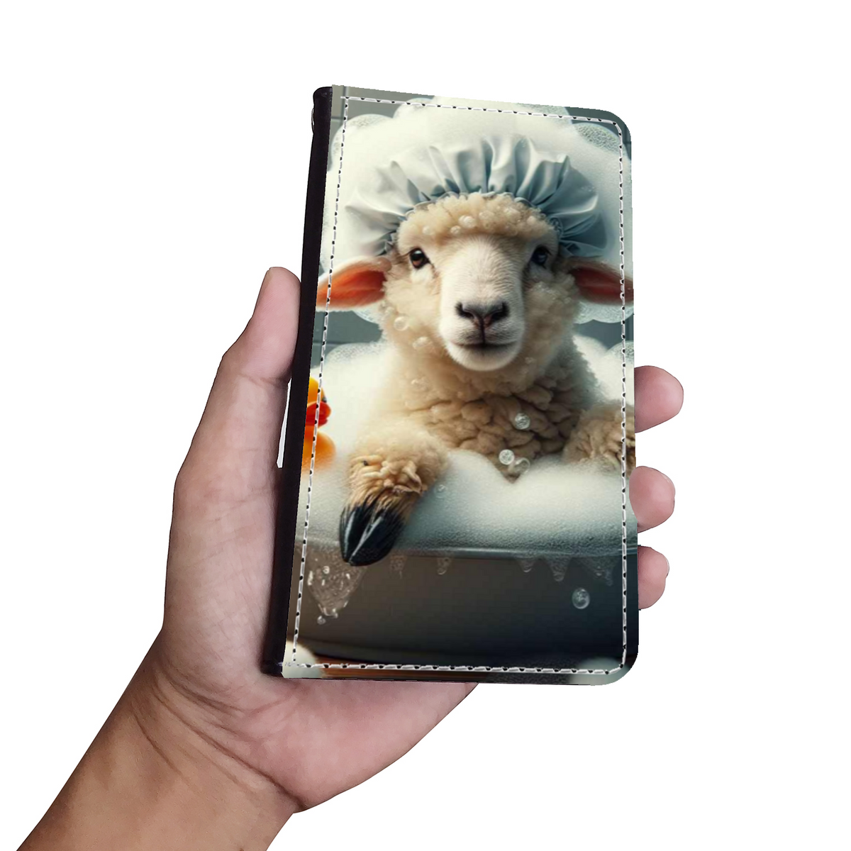 Sheep In The Bath Style 2 Wallet Phone Case