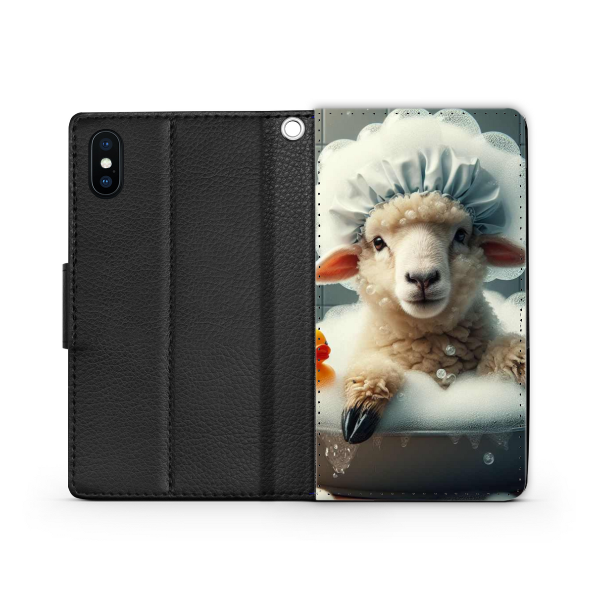 Sheep In The Bath Style 2 Wallet Phone Case