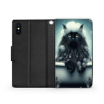 Black Cat In Bath Style 1 Wallet Phone Case