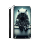 Black Cat In Bath Style 1 Wallet Phone Case