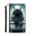 Black Cat In Bath Style 1 Wallet Phone Case