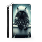 Black Cat In Bath Style 1 Wallet Phone Case