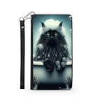 Black Cat In Bath Style 1 Wallet Phone Case