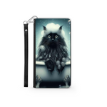 Black Cat In Bath Style 1 Wallet Phone Case