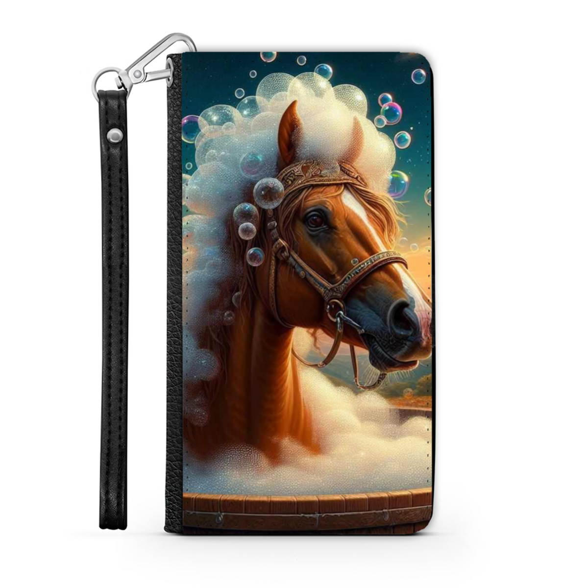 Horse In The Bath Wallet Phone Case