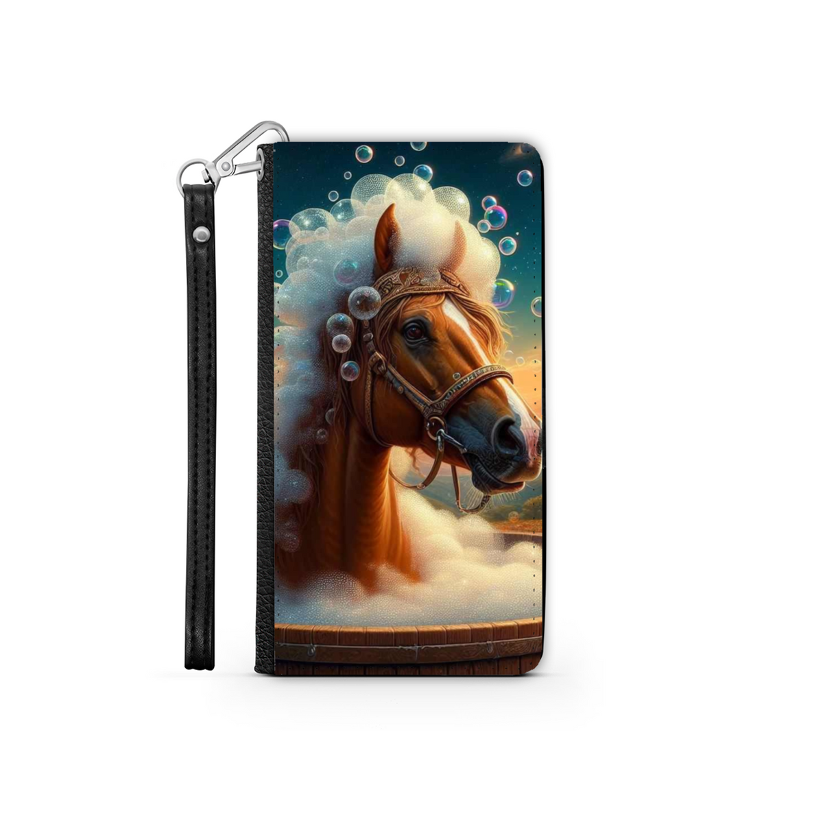 Horse In The Bath Wallet Phone Case