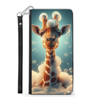 Giraffe In The Bath Wallet Phone Case