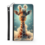 Giraffe In The Bath Wallet Phone Case